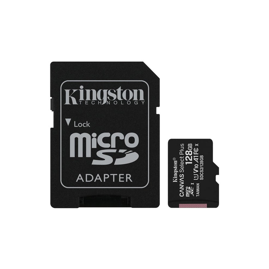 Memoria MicroSD Kingston 128GB Clase 10 c/Adaptador