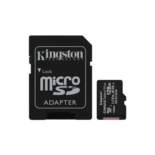 Memoria MicroSD Kingston 128GB Clase 10 c/Adaptador