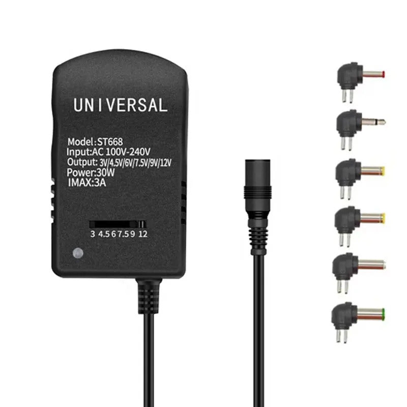 Fuente Multivoltaje 3-12v c/Switch y Puntas Intercambiables
