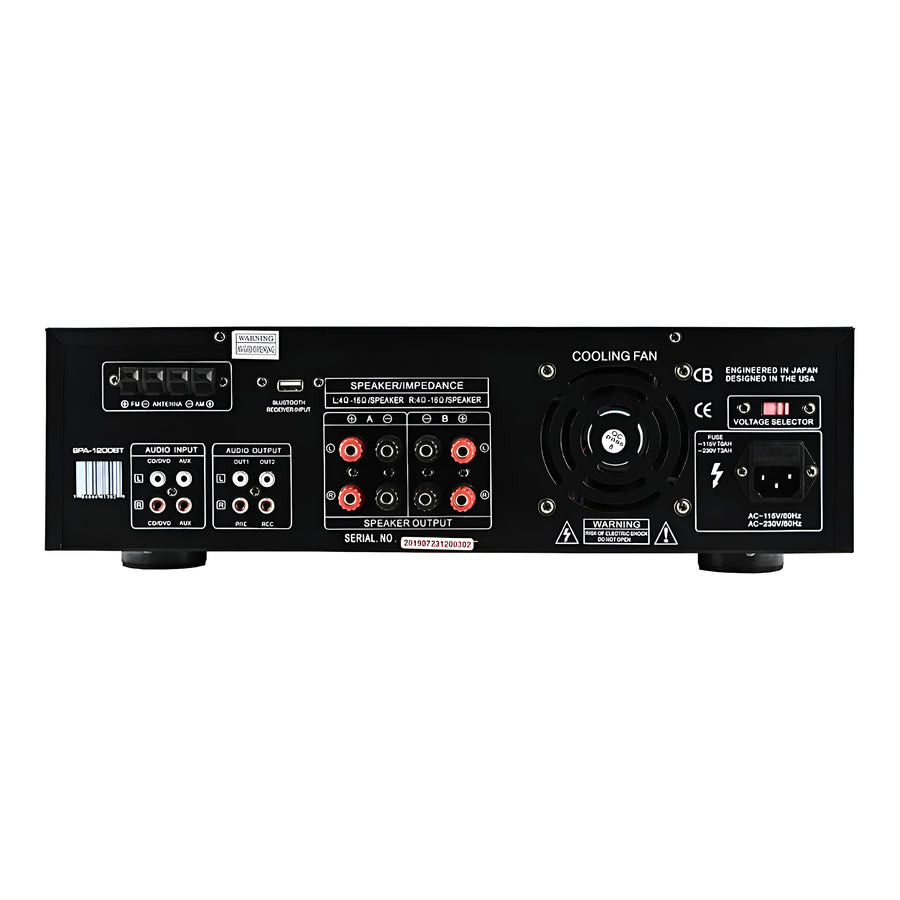 Sintoamplificador Spa-1200Bt c/Bluetooth y Radio StudioZ