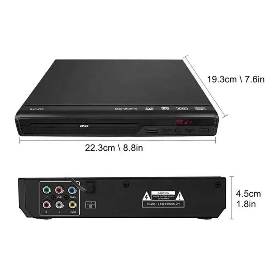 Reproductor De Dvd Eurocom 2208 c/Usb Cd Rca