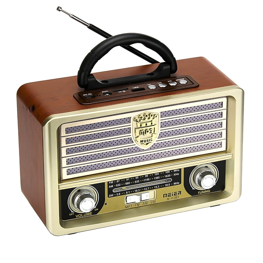 Radio Retro Cmik Recargable Am/Fm/Sw Con Bluetooth Mk-113Bt