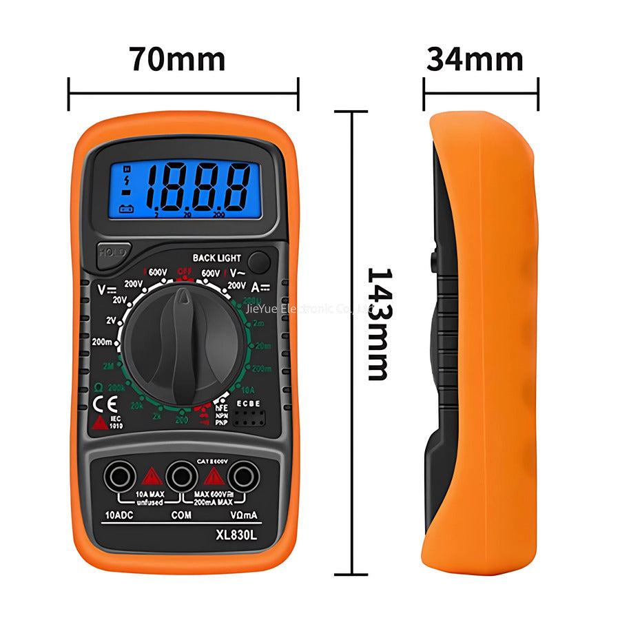 Tester Multímetro Digital Lcd Ac/Dc XL-830L Voltimetro