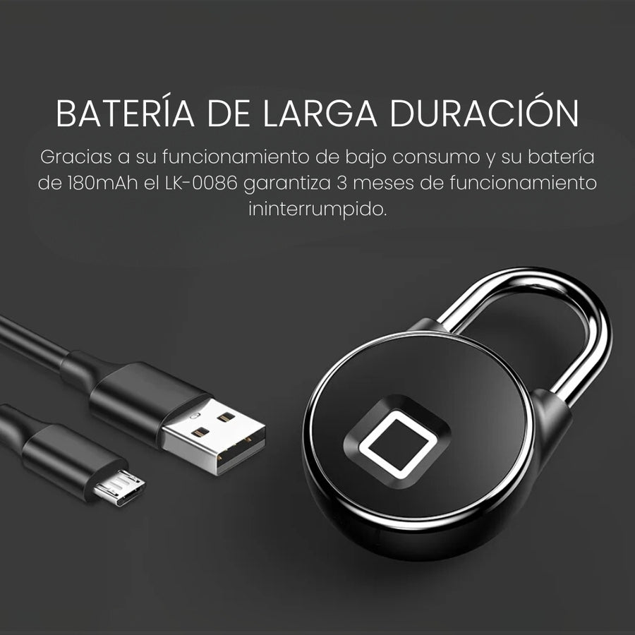 Candado Inteligente c/Huella Digital Inalambrico Lk-0086