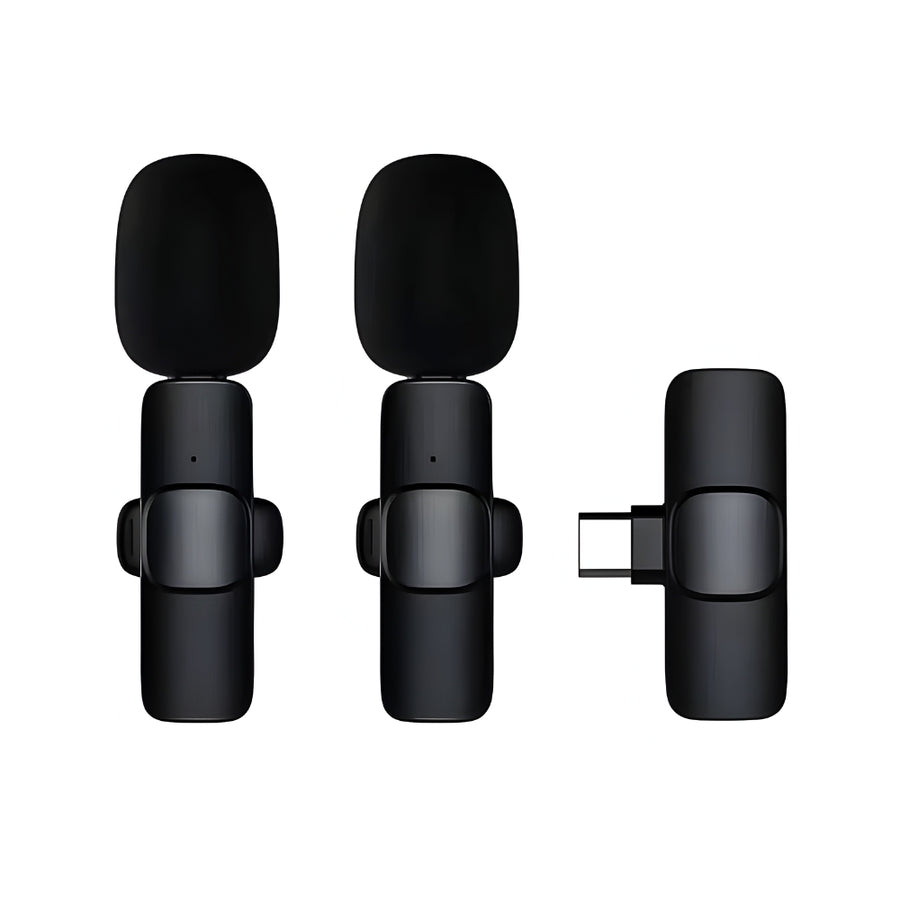 Set 2 Microfonos Solaperos Usb C Para Celular K9-C