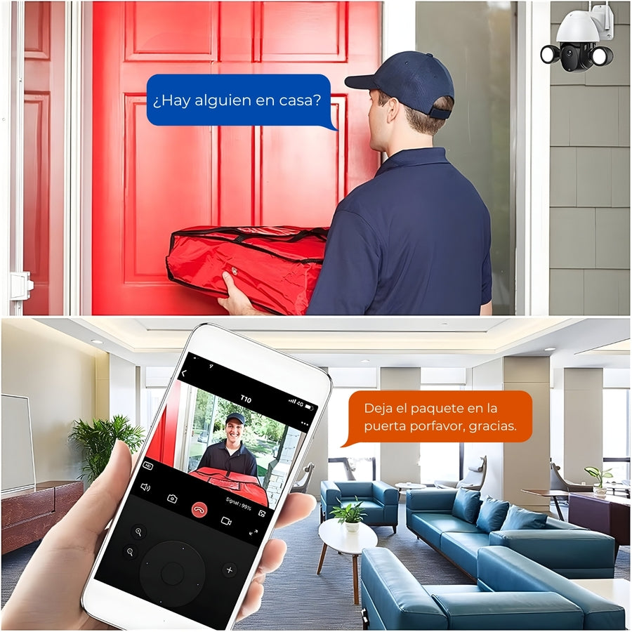 Camara De Seguridad Tuya 3Mp Wi-Fi Waterproof Sm-C38A